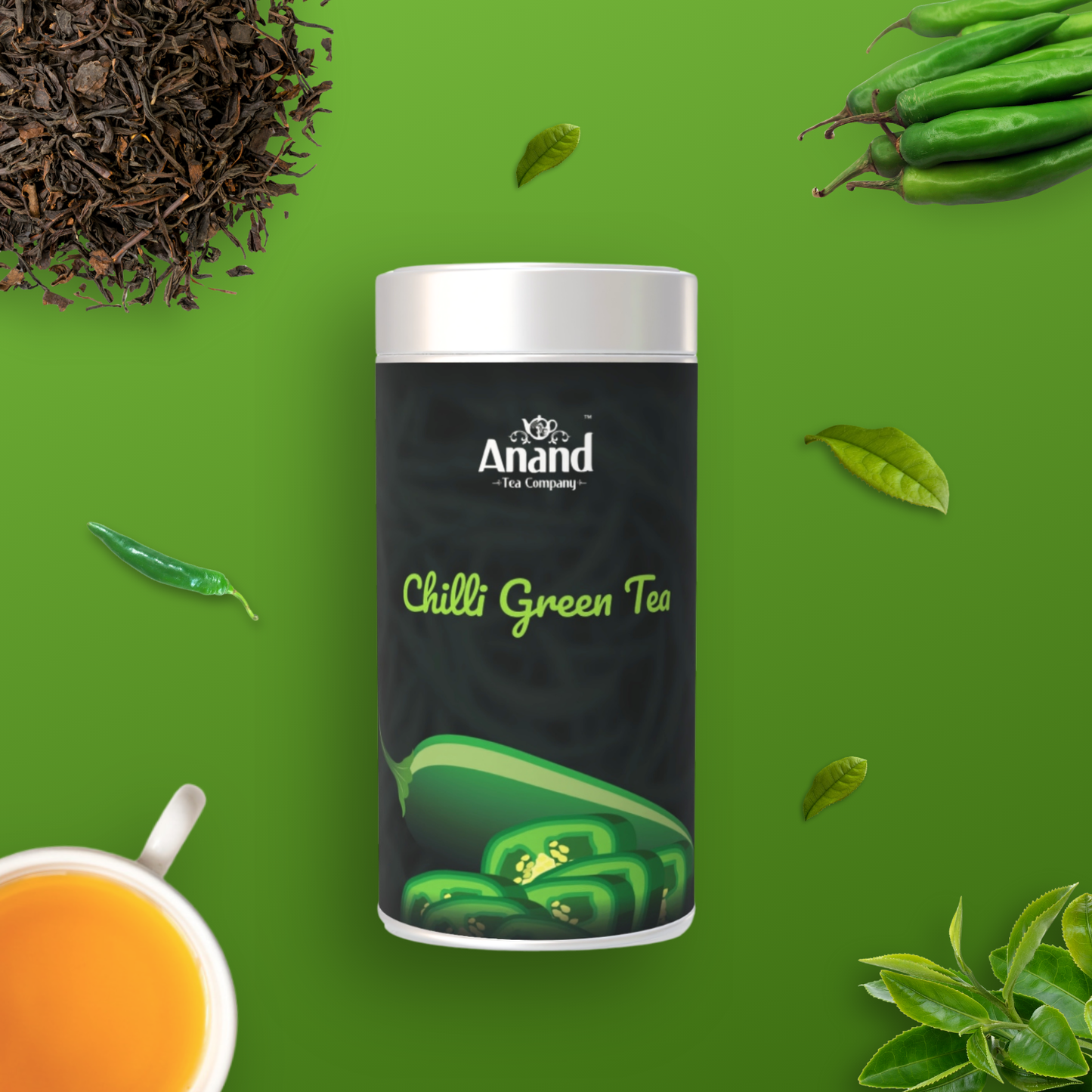 Green Chili Green Tea - 100Gm