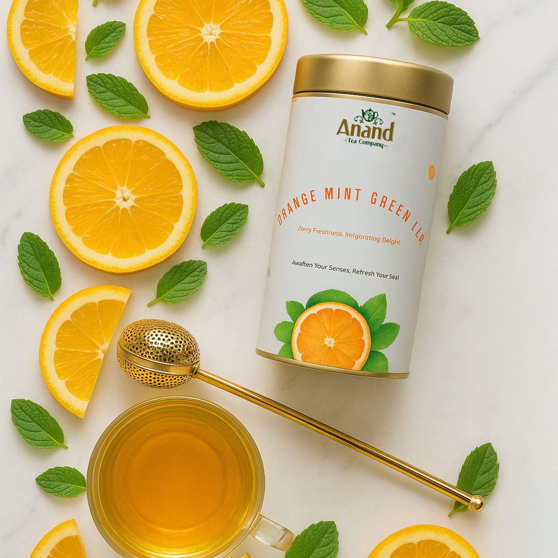 Orange Mint Green Tea- 75Gm