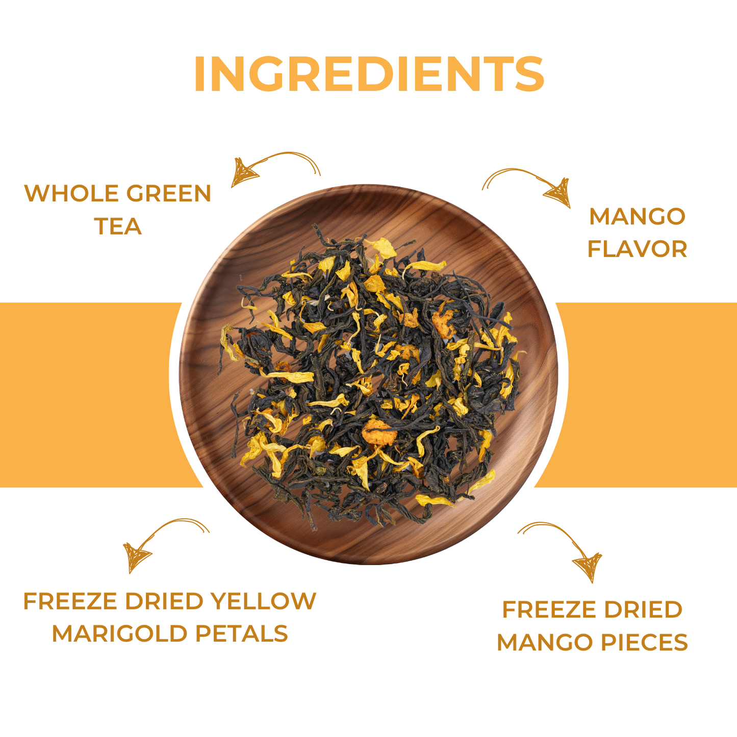 Mango Marigold Green Tea - 100Gm