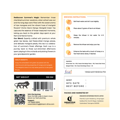 Mango Marigold Green Tea - 100Gm