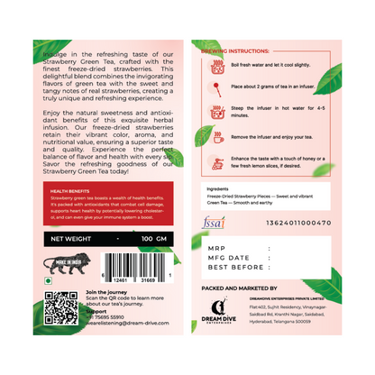 Strawberry Green Tea - 100Gm